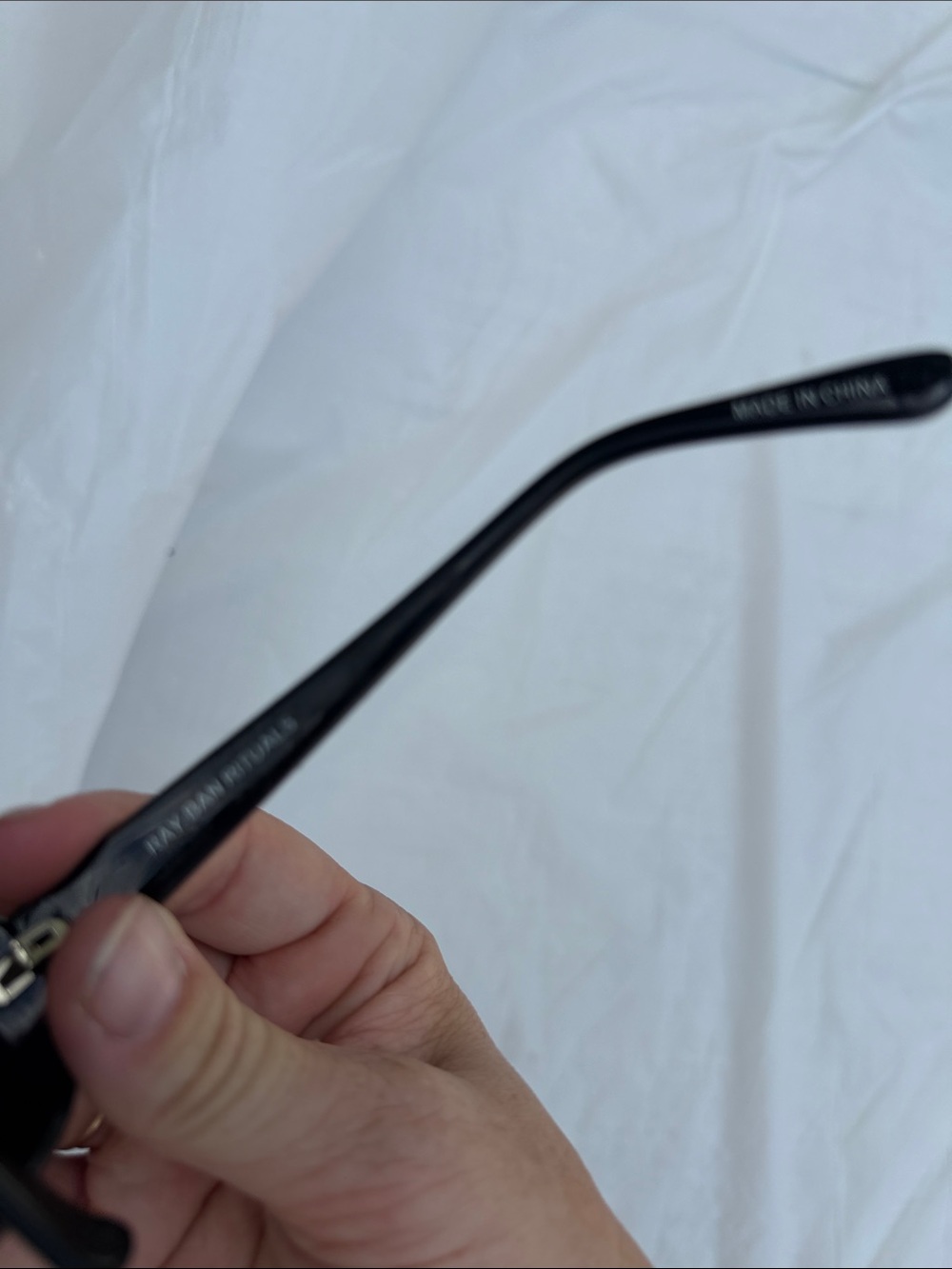 Ray-Ban rituals Black Rectangle Sunglasses - Picture 3 of 8